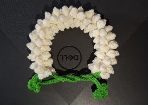 Handmade Woolen Floral Hair Garland (Gajra) – Reusable Indian Style Bun Accessory for Women | Eco-Friendly Hair Decoration