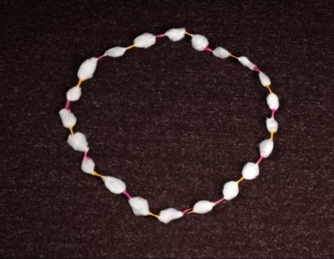 Pure Cotton Vastra Mala ( Pack of 12 ) (Gejje Vastra) for Pooja / Deity Decoration