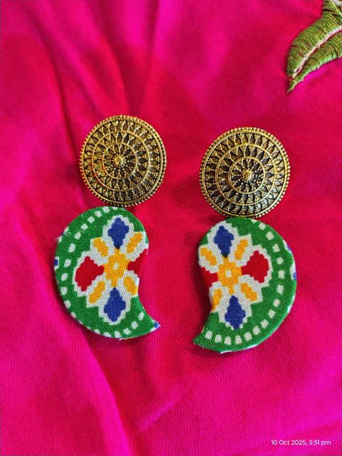 Fabric earrings