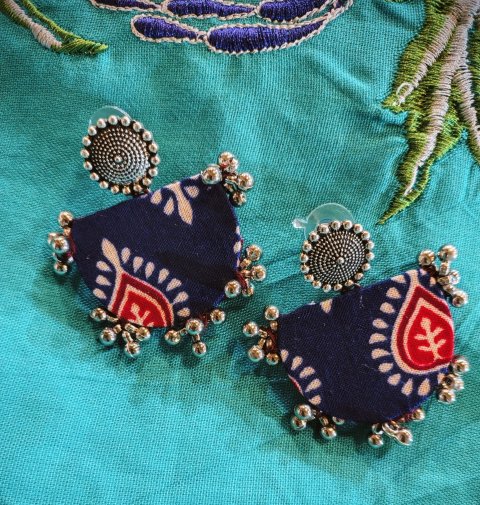 Fabric earrings