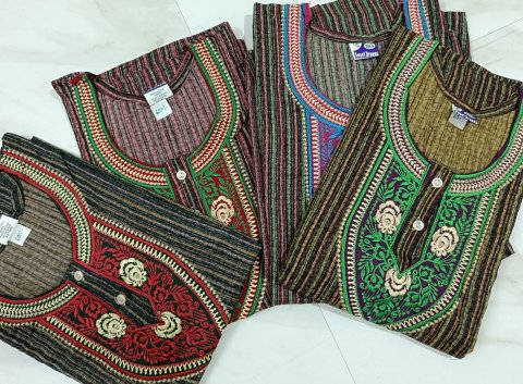 Pure Cotton Embroidered maxi