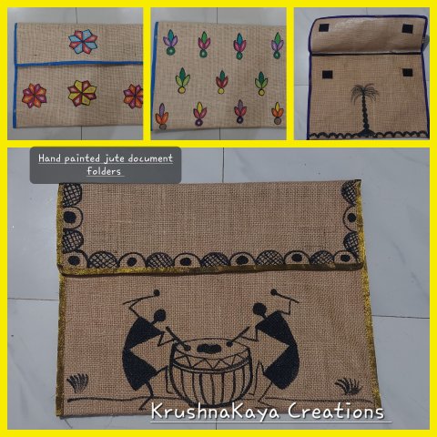 Hand made Hand painted Jute products