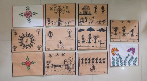 Hand made Hand painted Jute products