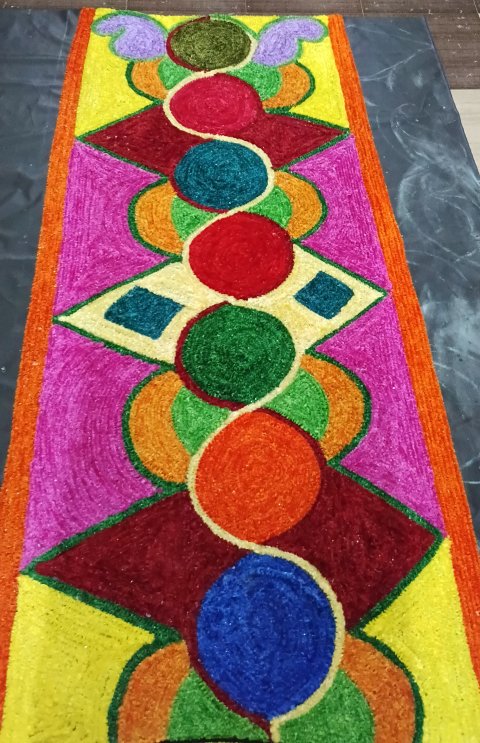 Woolen rangoli