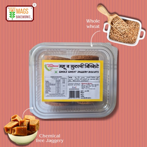Whole Wheat Jaggery Biscuit